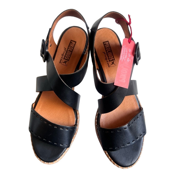 Pikolinos Blane Women's Leather Heeled Sandal Size 40 aka 9 #B1457